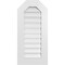 Ekena Millwork Octagonal Top Surface Mount PVC Gable Vent: Functional, w/ 3-1/2"W x 1"P Standard Frame, 16"W x 34"H GVPOT16X3401SF - alternate 1
